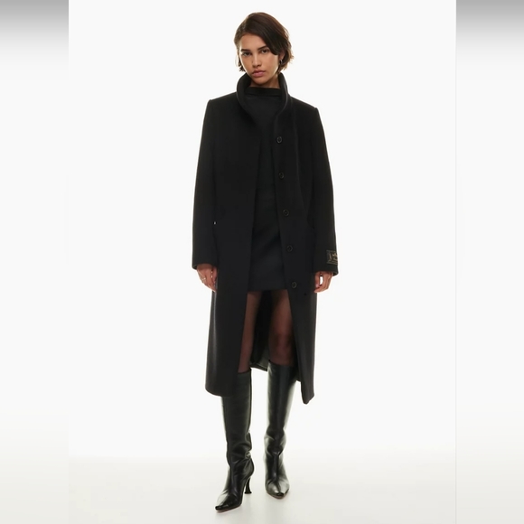 Aritzia Jackets & Coats Aritzia Wilfred The Cocoon Long Black Coat